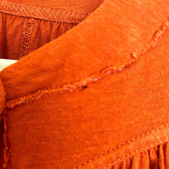 Free People Tunic Beach FLAWS size XS Rust/Burnt Orange - Picture 5 of 5